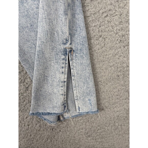 Old Navy High Rise O.G. Straight Secret Smooth Side Slits Jeans SZ 14 Distressed - Picture 11 of 11